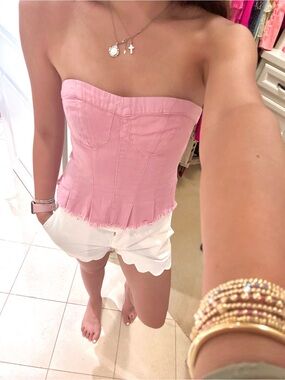 Free People Pink Corset Top